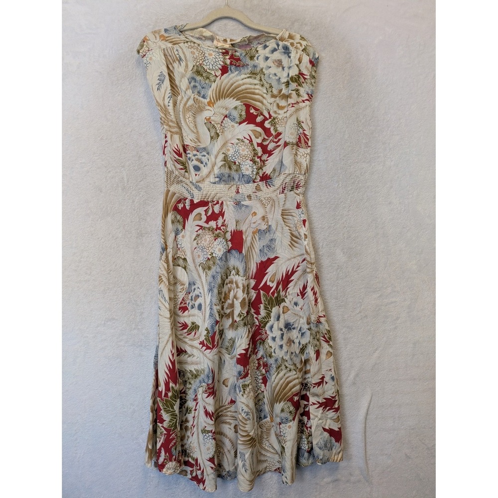 Vintage Jasmine of San Marino Phoenix Floral Smocked Midi Dress